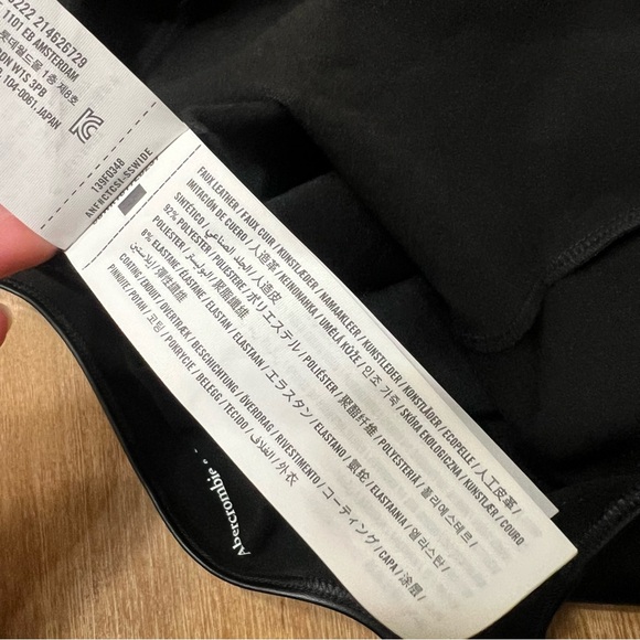 Abercrombie & Fitch Black Faux Leather Bodysuit S - Picture 8 of 8
